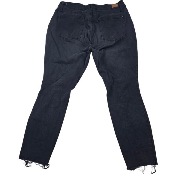 Judy Blue High‎ Rise Destroyed Slim Fit Raw Hem Black Jeans Women's Size 20W - Picture 7 of 7